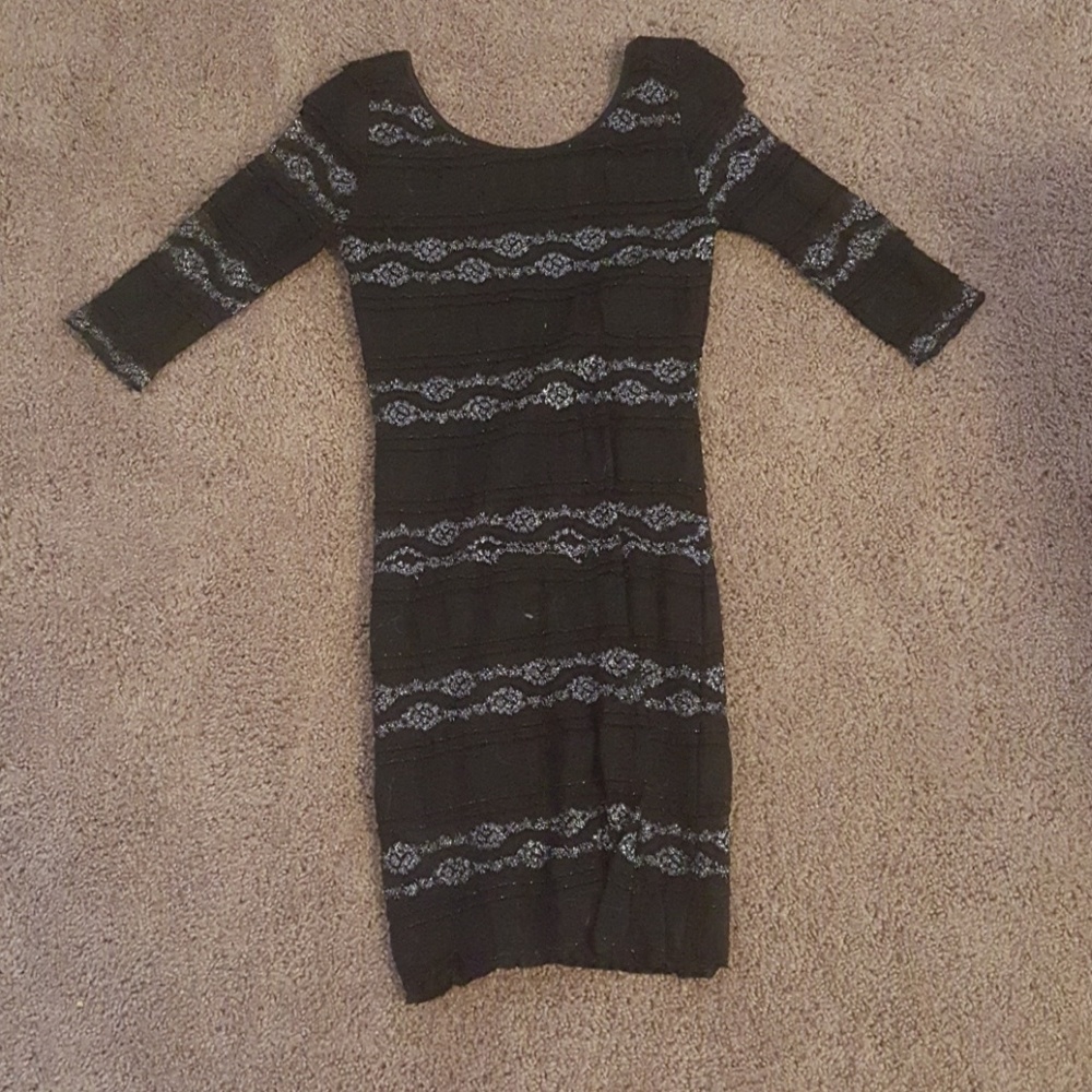 Black and silver dress